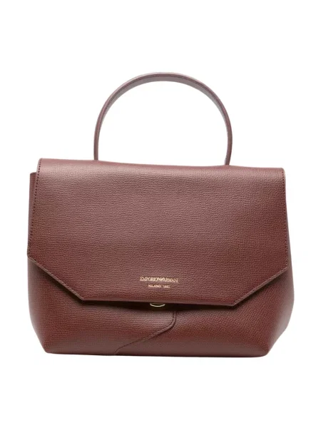 Top Emporio Armani skórzany brązowy