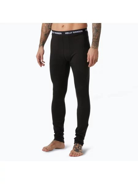 Pantaloni termoactivi pentru bărbați Helly Hansen Lifa Merino Midweight black negru