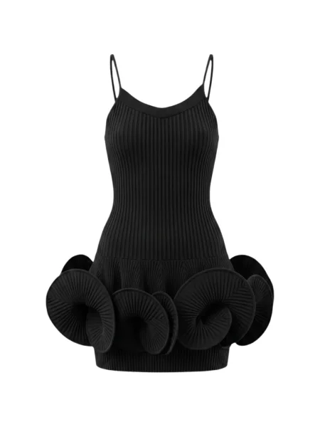 Rochie mini David Koma tricotate negru