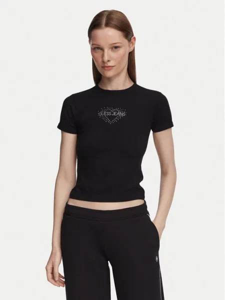 Tričko Guess Jeans černé