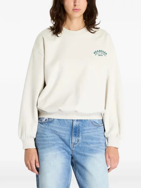 Pulover Wrangler cu imagine alb