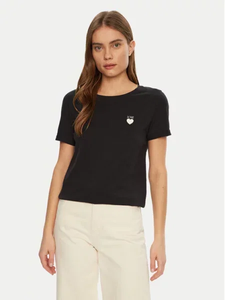 JDY T-Shirt Kitty czarny