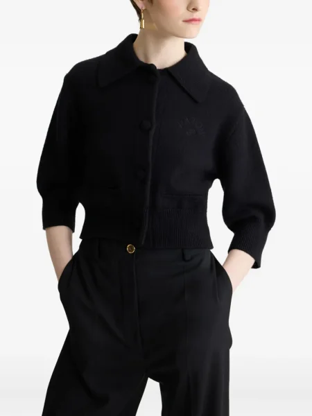 Cardigan Patou de lână negru