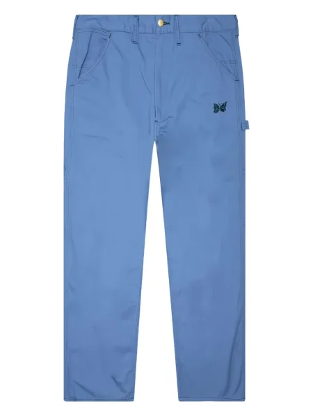 Kalhoty Needles s výšivkou modré