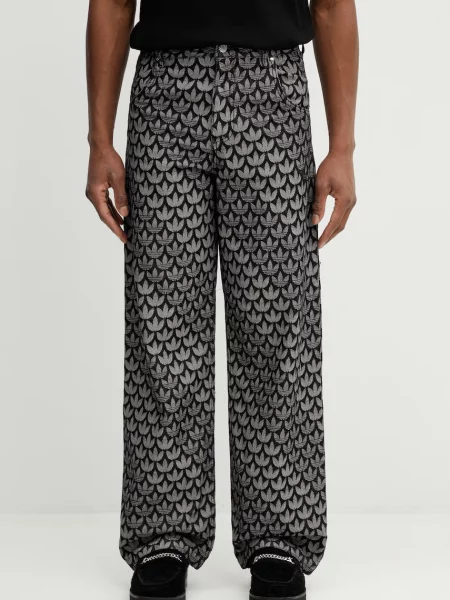 ADIDAS ORIGINALS Jeans gri denim negru
