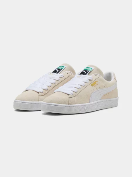 Замшевые классические кеды Puma белые