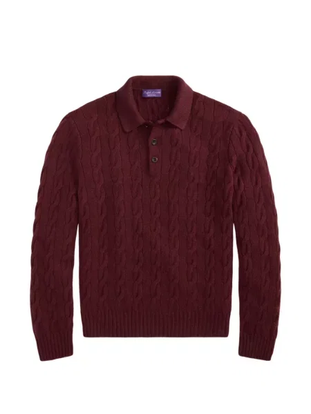 Pulover Ralph Lauren Purple Label din cașmir roșu