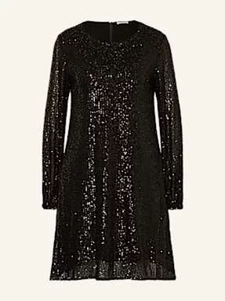 Mrs & Hugs Sukienka Koktajlowa Z Cekinami schwarz czarna
