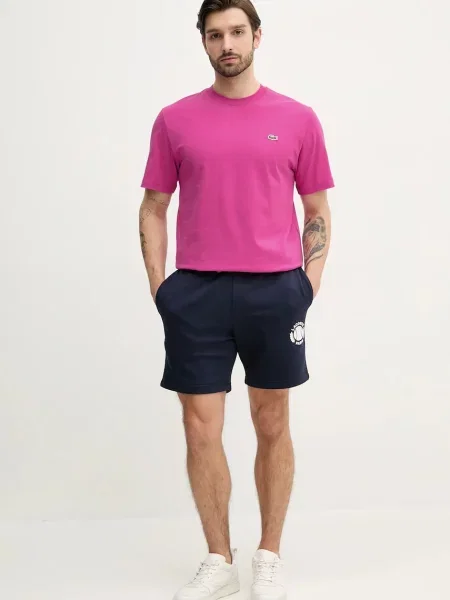 Lacoste basic tričko růžové