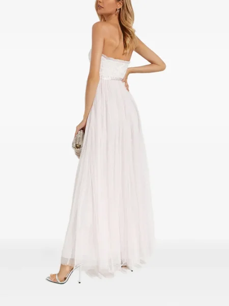 Rochie maxi Needle & Thread cu paiete de costum alb