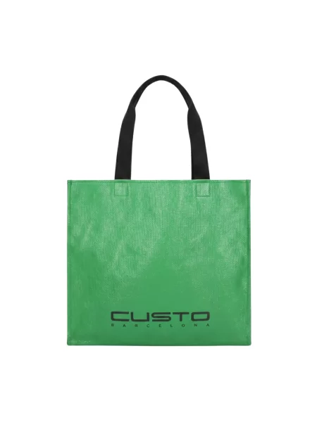 Shopperka Custo Barcelona skórzana zielona