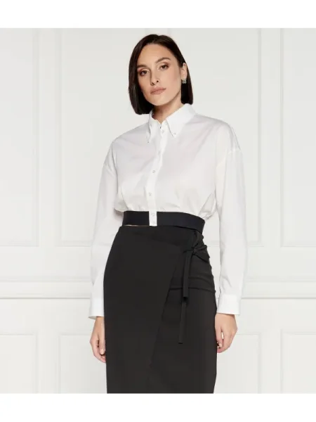 HUGO Cămașă Evesia | Cropped Fit alb