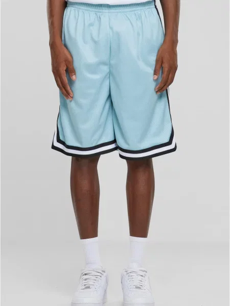 Pruhované kraťasy Urban Classics se síťovinou bílé