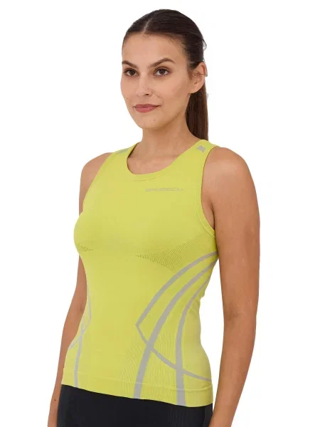 Bezrękawnik z wąskim ramiączkiem Brubeck FITNESS żółta