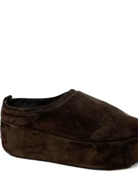Mulės Balenciaga su platforma ruda