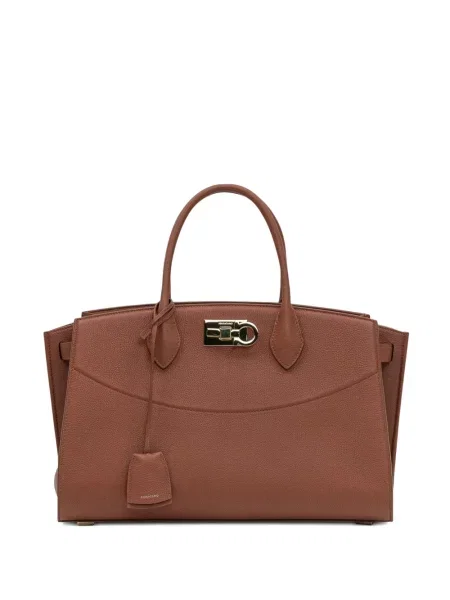 Geanta de piele Ferragamo din piele maro