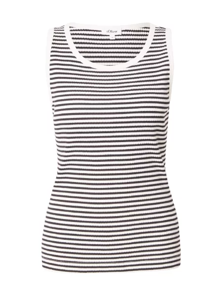 S.Oliver Top negru alb