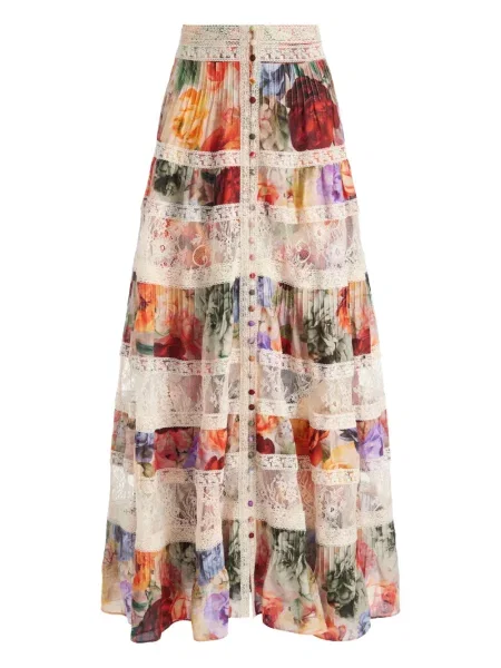 Maksi spódnica maxi Alice + Olivia w kwiatki z nadrukiem