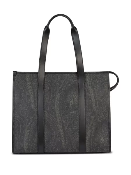 Torba Etro z wzorem paisley szara