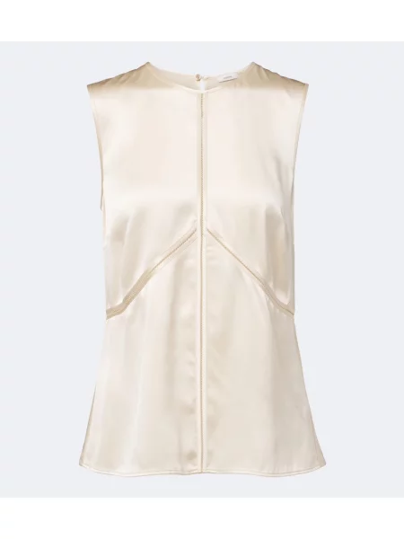Top Joseph din satin alb