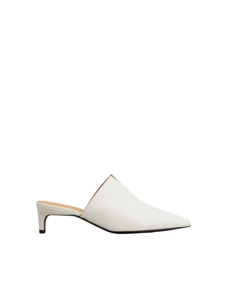 Klapki mules Tod's skórzane białe