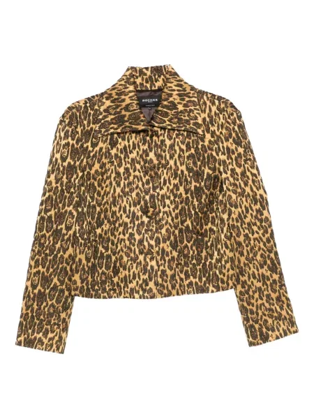 Яке Rochas с принт кафяво