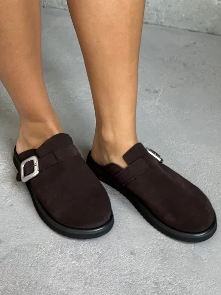 Замшевые сабо Innoe коричневые