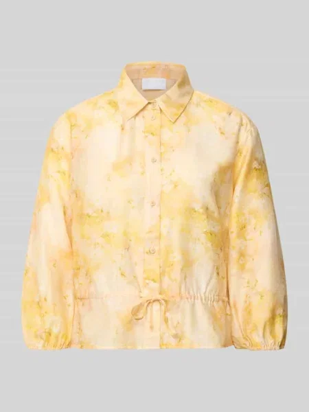 Bluzka o kroju regular fit z mieszanki lyocellu z rękawem o dł. Jake*s Collection żółta