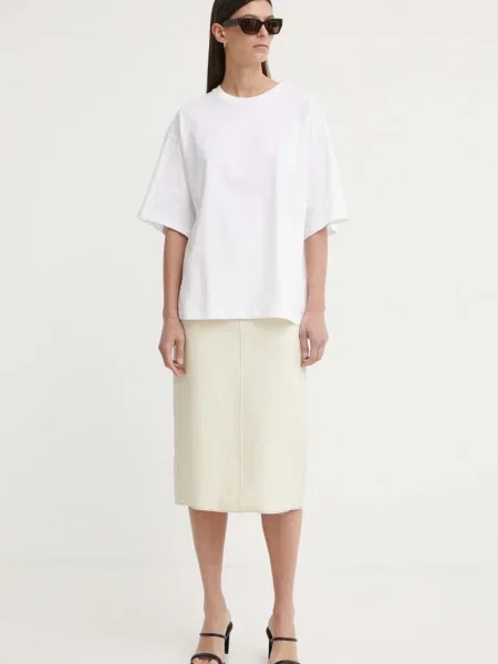 Спідниця Day Birger et Mikkelsen Kellie Bonded Viscose Blend midi олівець бежевий