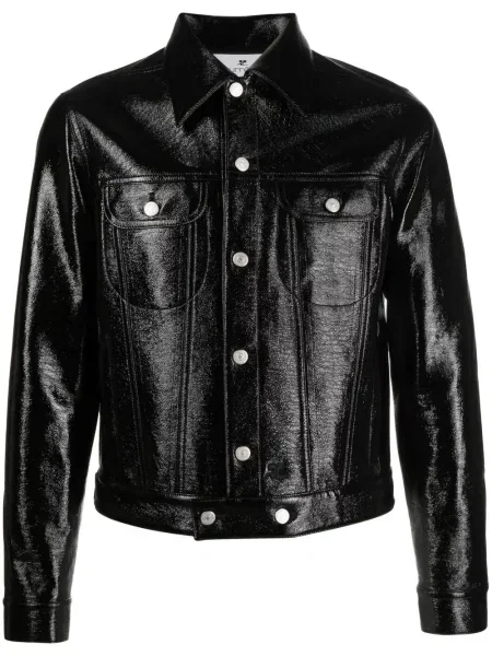 Geanta de piele Courreges negru