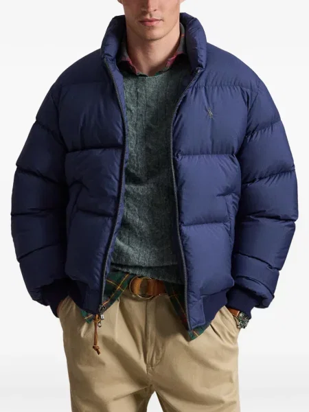 Mănuși Polo Ralph Lauren din piele de căprioară cu șireturi cu vârf închis albastru