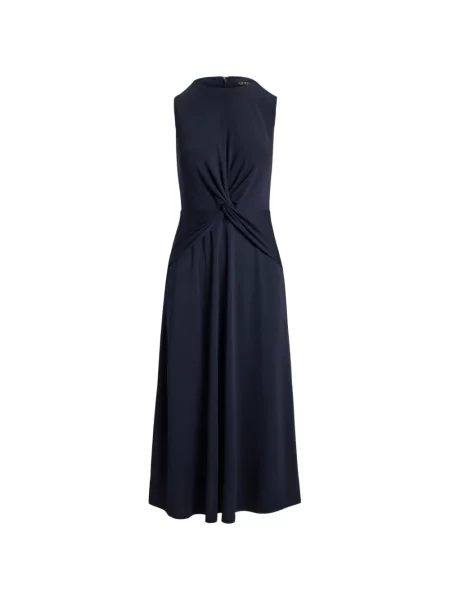 Rochie midi Lauren Ralph Lauren din jerseu albastru