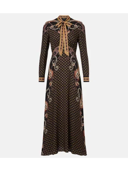 Maxi rochie maxi Etro cu imagine de costum negru