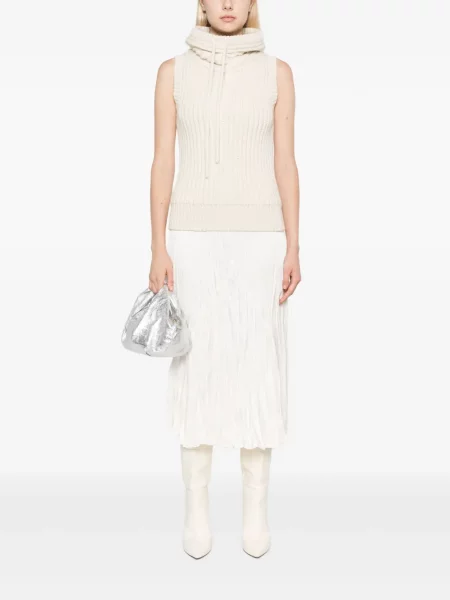 Spódnica midi Michael Kors Collection z kaszmiru do kolan czarna