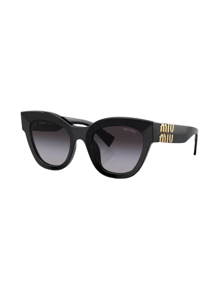 Spalvų gradiento rašto saulės akiniai Miu Miu Eyewear juoda