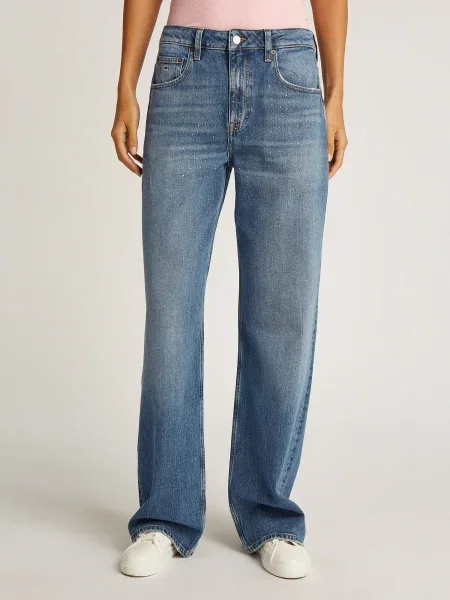 Tommy Jeans Džinsai Mia Straight Fit mėlyna
