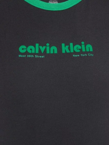 Футболка Calvin Klein Jeans ретро чорна