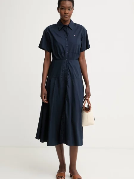TOMMY HILFIGER Rochie tip bluză bleumarin