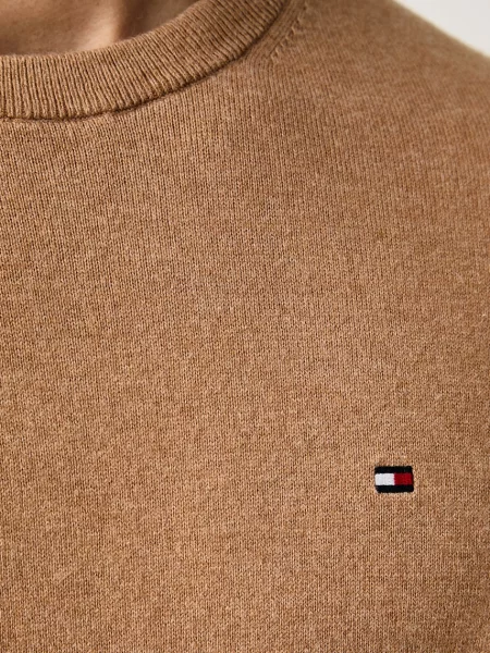 Tommy Hilfiger пуловер мъжки с добавен кашмир бежово