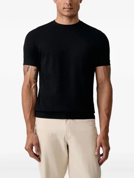 Tricou Karl Lagerfeld din jacard negru