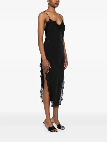 Rochie Nissa cu crăpătură de costum negru