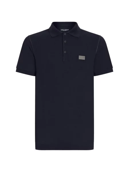 Tricou polo Dolce & Gabbana cu autograf negru
