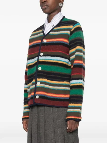 Cardigan Sacai cu decolteu în V roșu