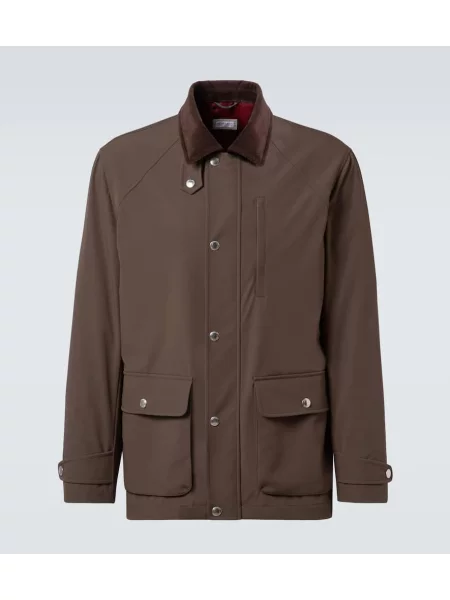 Manšestrová bunda Brunello Cucinelli hnědá