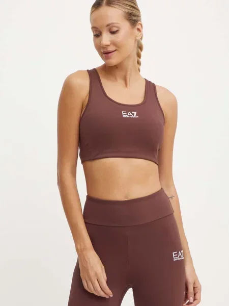 Biustonosz Emporio Armani Medium Support puce bordowy