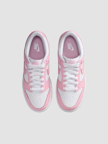 Кожаные повседневные кроссовки Nike Dunk розовые
