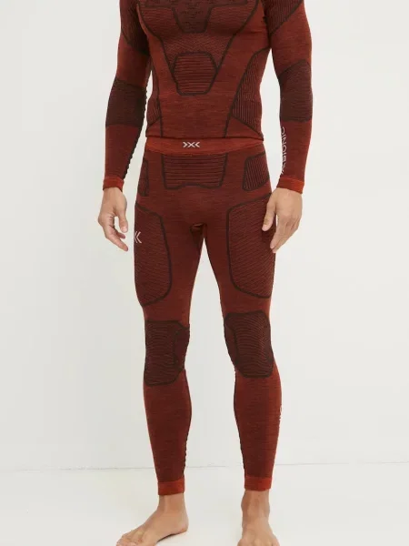 X-Bionic legginsy funkcyjne Symbio Merino czerwony