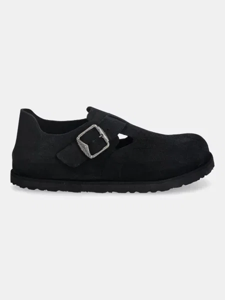 Σουέτ κλειστά παπούτσια Birkenstock London Art Deco LEVE μαύρο