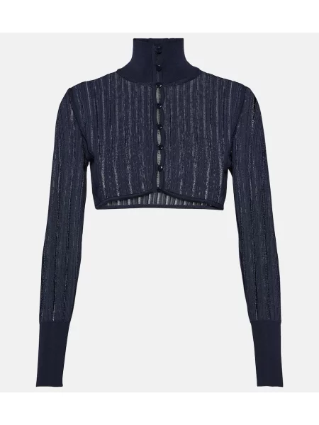 Cropp cardigan Alaïa albastru