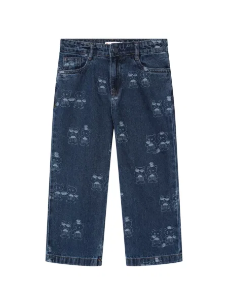 Jeansy straight leg dziecięce Tiny Cottons niebieskie